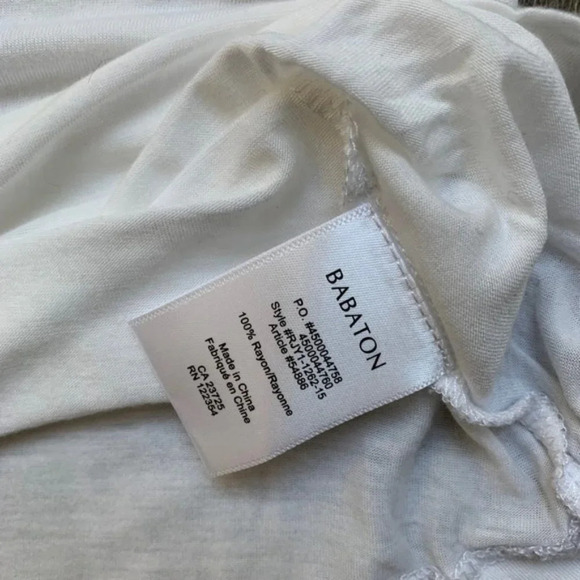 Aritzia Babaton Women's Tank Top Cropped Sleeveless Rayon White Flowy Size XS - Picture 7 of 9